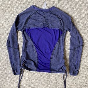 Lucy purple work out long sleeve top medium
